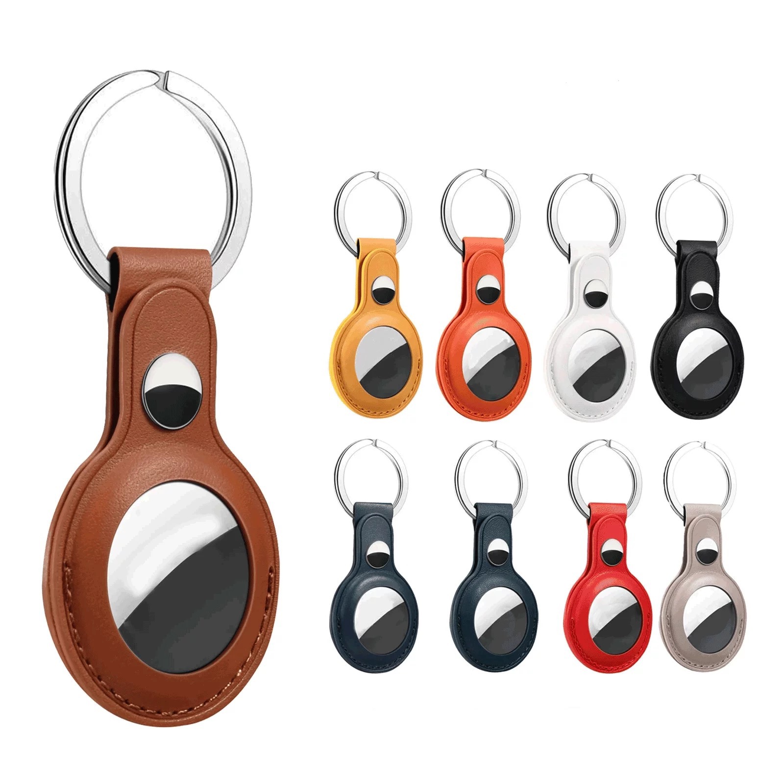 Schlüsselanhänger aus Kunstleder für Apple Airtag